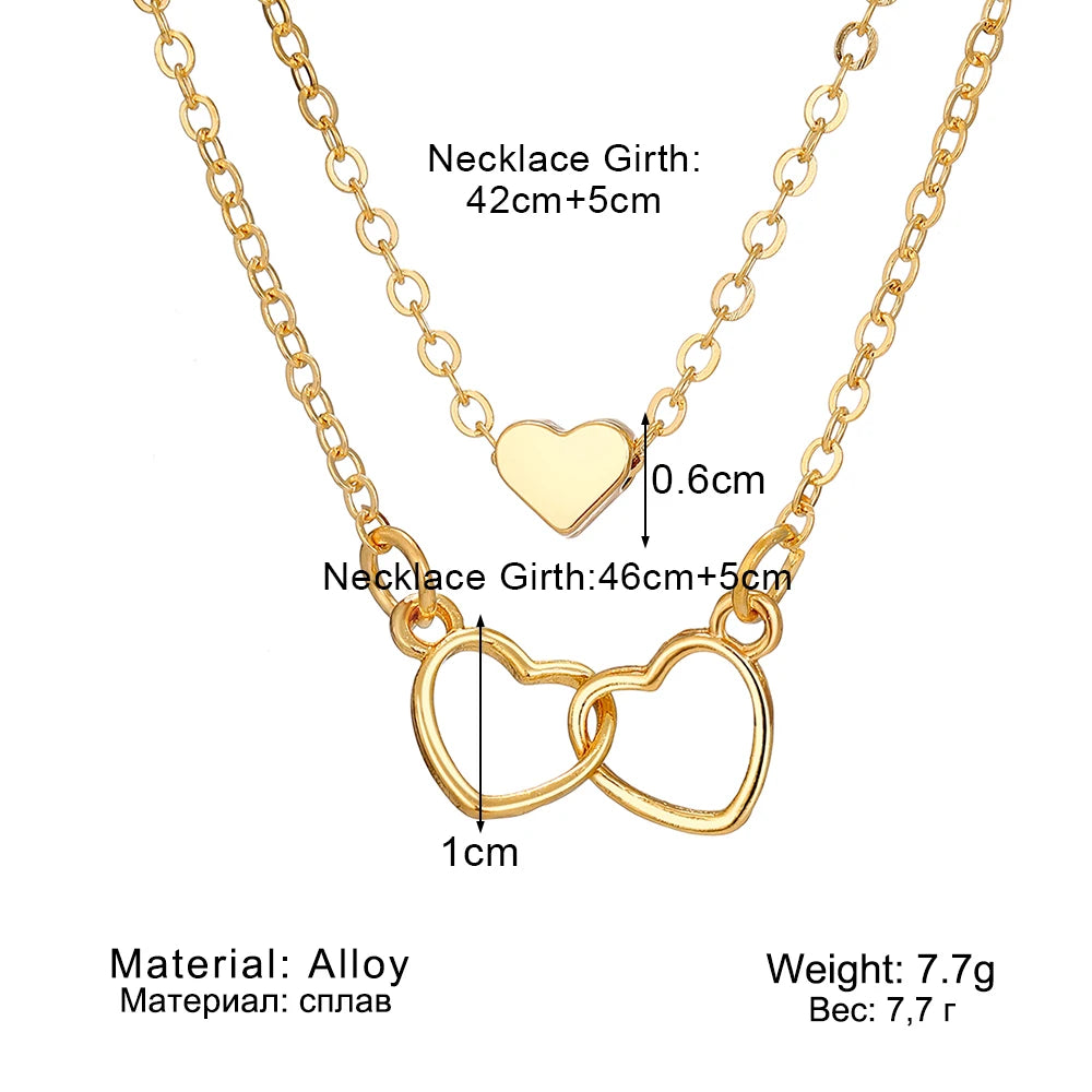 Double Heart Necklace