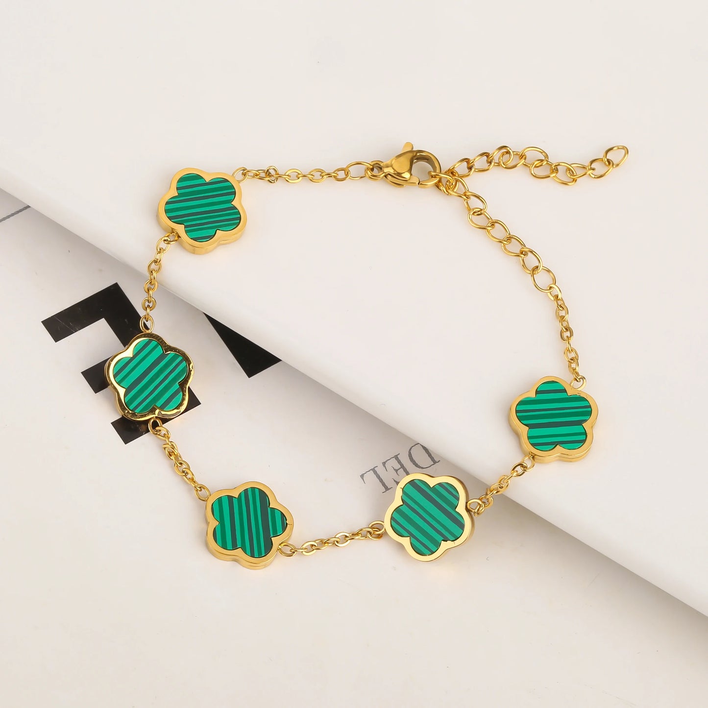Five Leaf Flower Pendant Bracelets