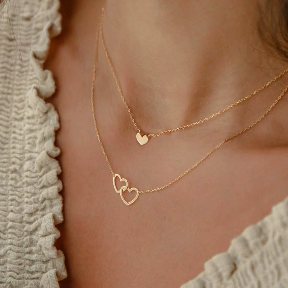 Double Heart Necklace